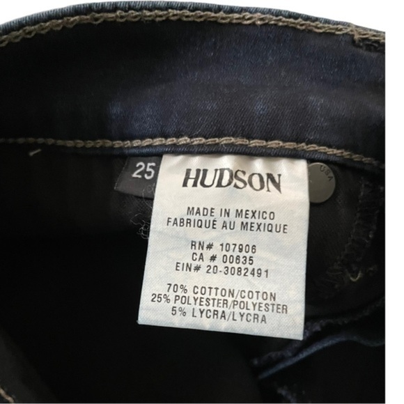 Hudson Jeans Ankle Krista Super Skinny Jean Size 25 Dark Wash - Picture 10 of 11